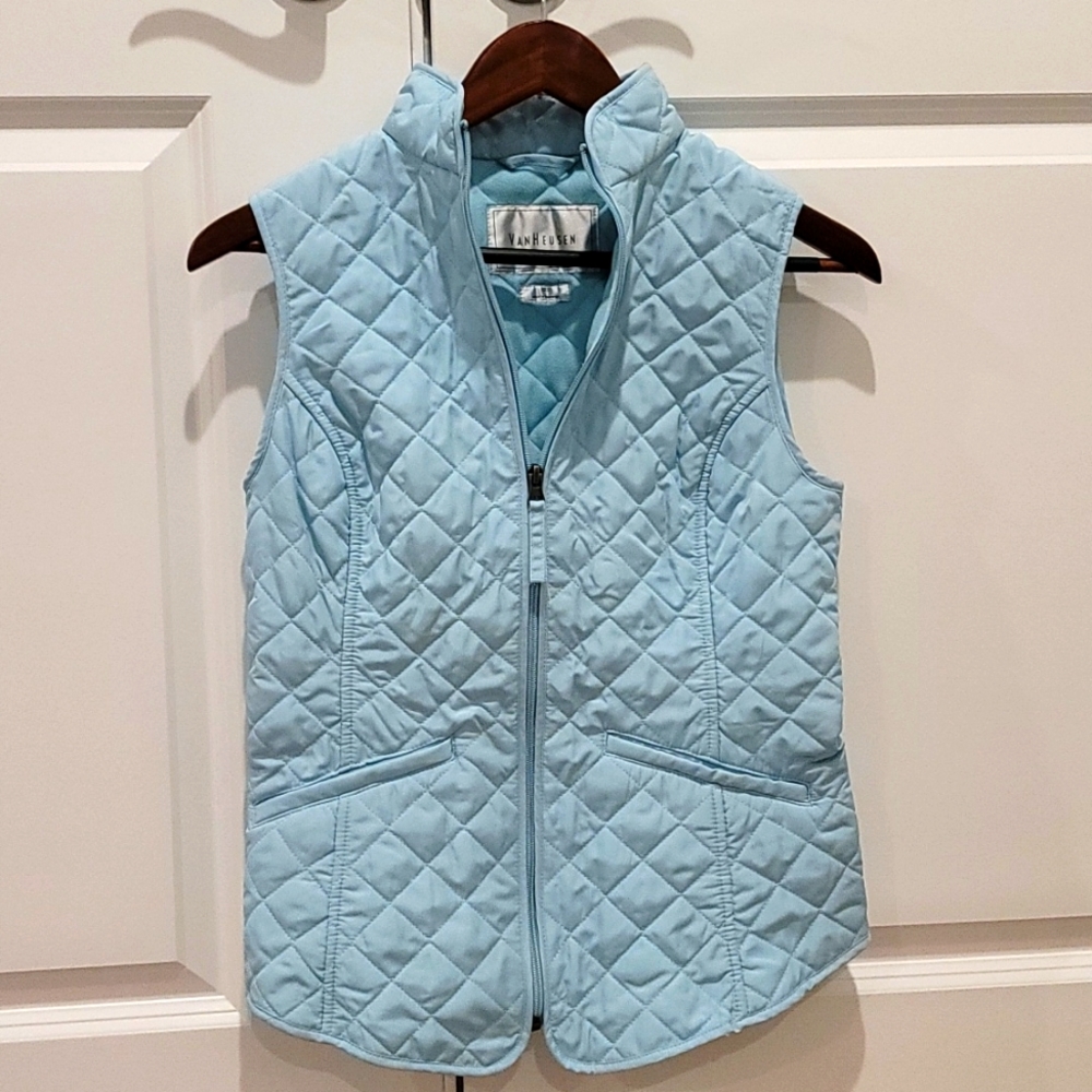 Van Heusen light blue quilted vest